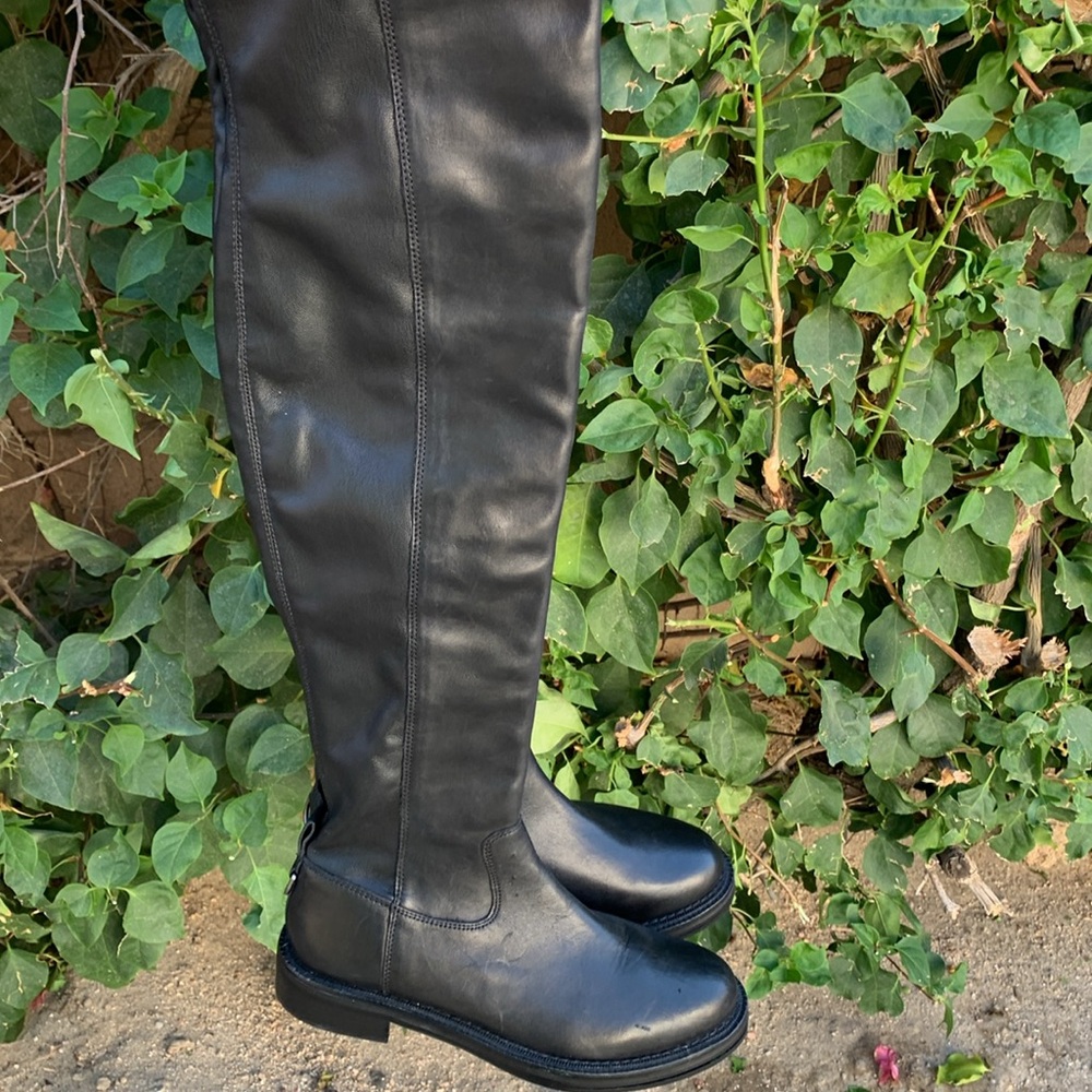 Sam Edelman Black Over the Knee Boots tall size 6.5 6 1/3